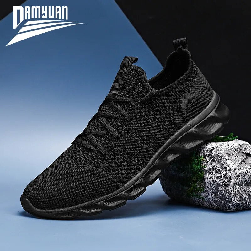 Fashion Men Casual Shoes Men Sneakers Brand Men Shoes Loafers Slip On Male Mesh Flats Big Size Breathable Spring Autumn Summer - goodfitforyou23