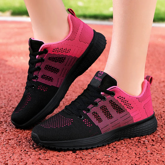 Women's casual shoes breathable mesh, anti slip soft sole, running shoes