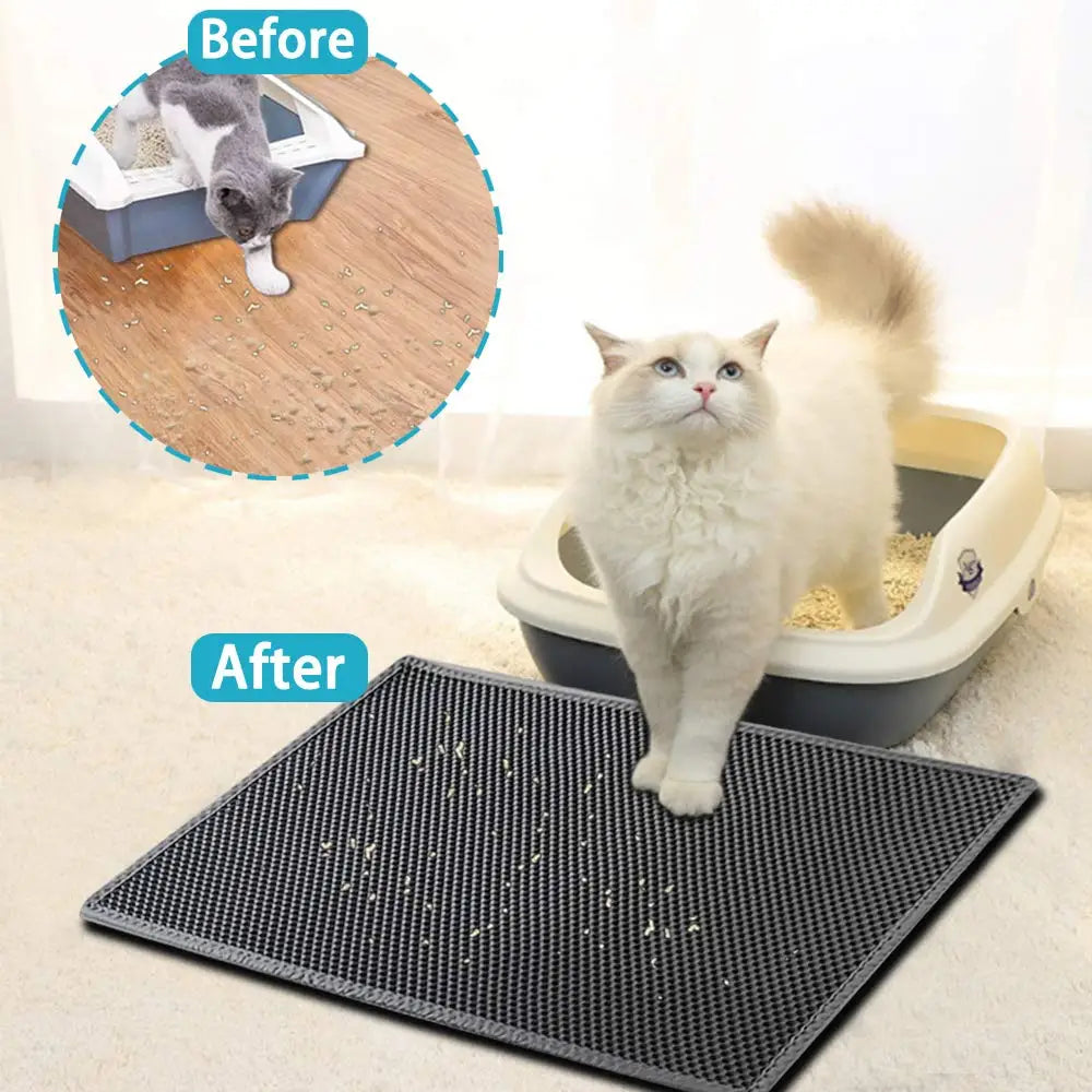 Waterproof Double Layer EVA Foldable Cat Litter Trapping Pet Carpet