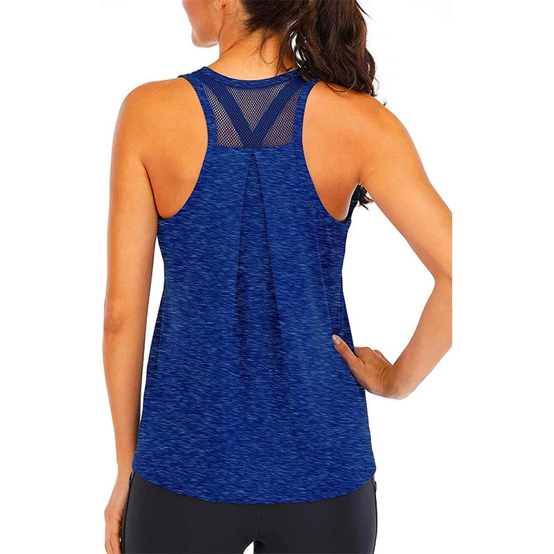 Yoga Wear Vest Women Loose Fit Gym Crop Tank