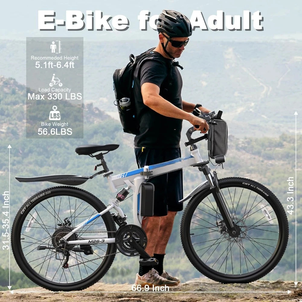 Folding Electric Bike with 48V Removable Battery