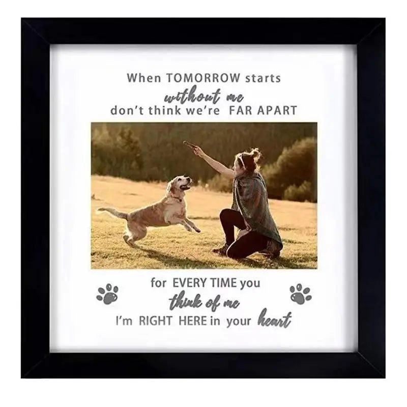 Dog Memorial Wooden Picture Frame