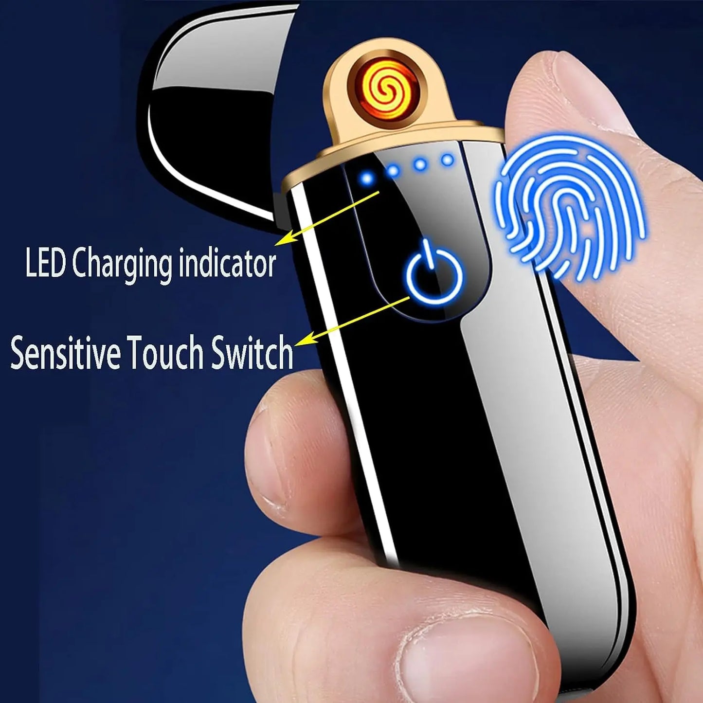 Smart Electronic Lighter USB Rechargeable Cycle Charging Touch Ignition