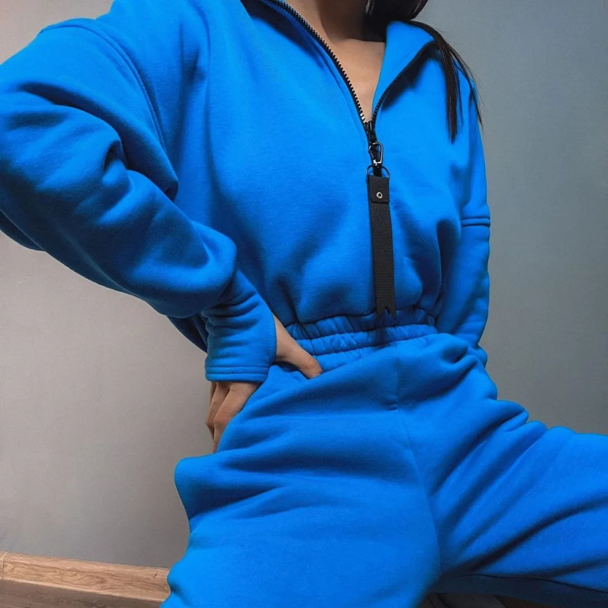 Women's Jumpsuits One-Piece Suit Zipper Sportswear Tracksuit