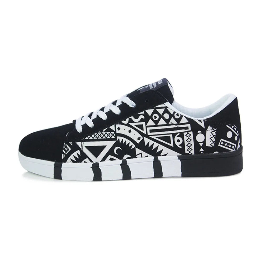 Men's Boho Canvas Sport Lace-Up Tennis Shoes