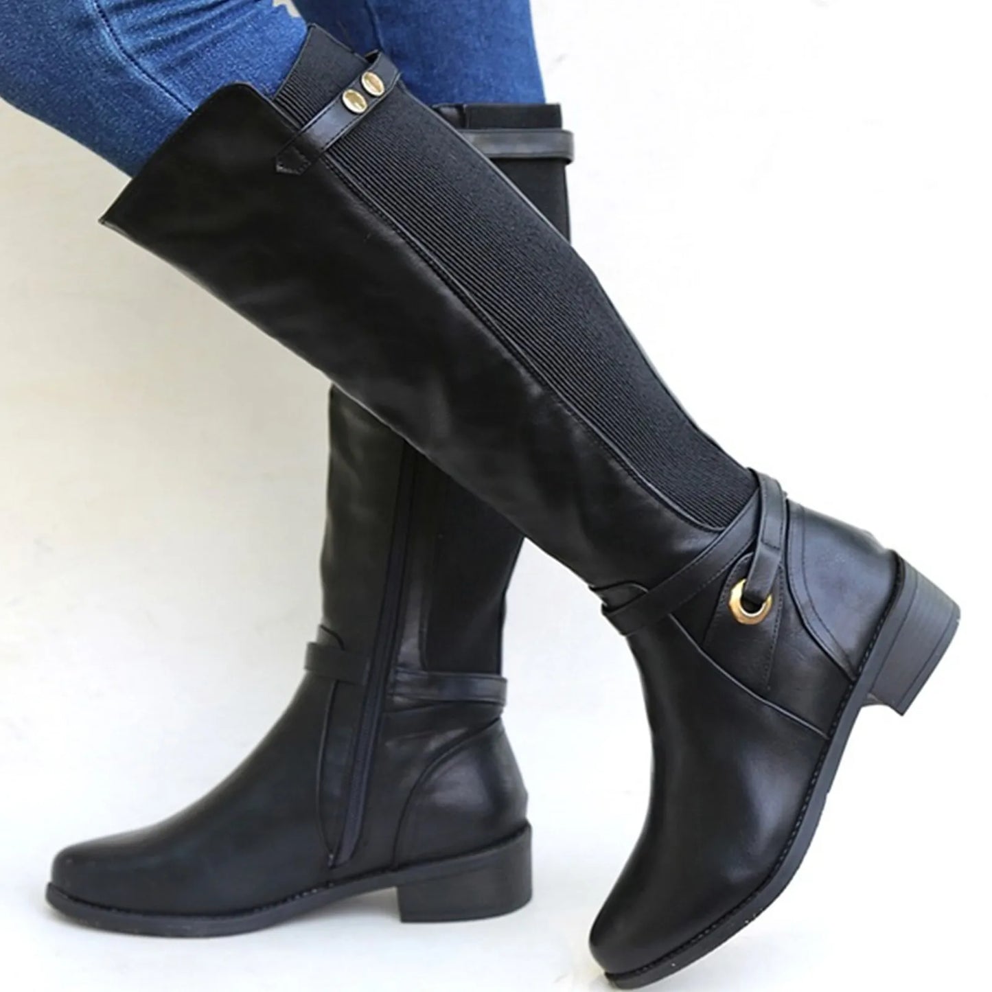 Women Leather Boots Cool Western Style