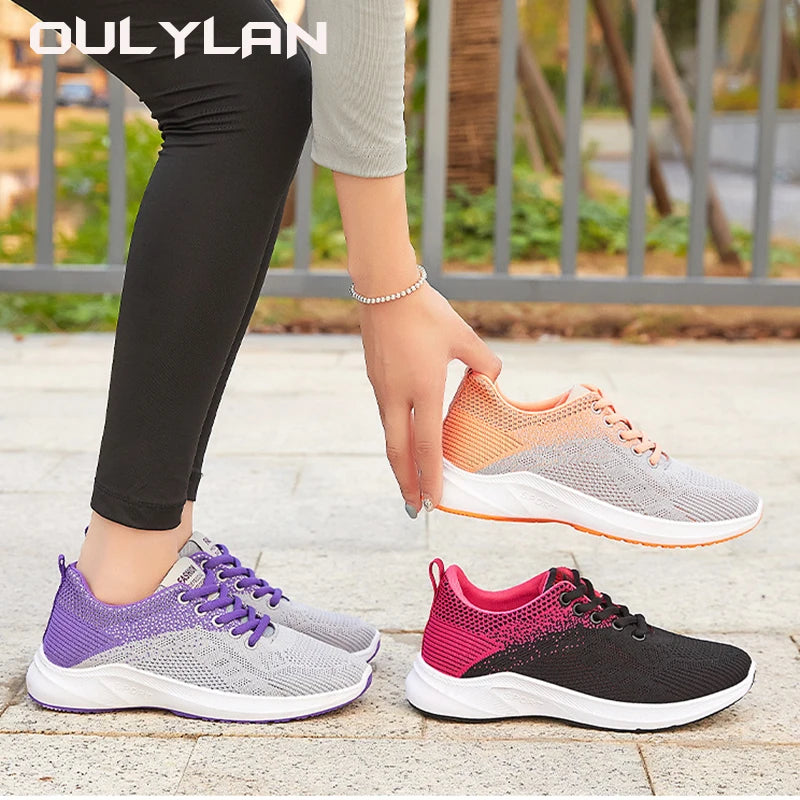 Women Fashion Running Shoes with Breathable Sneaker Lace ups