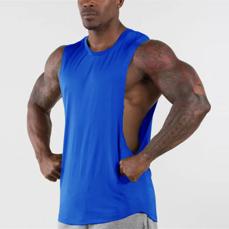 Tank Top Men Sleeveless Shirt Open Sides