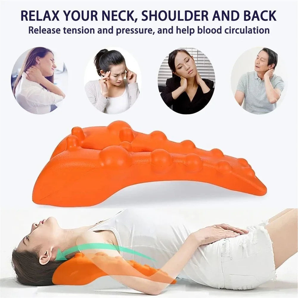 Neck and Shoulder Relaxer with Upper Back Massage Point