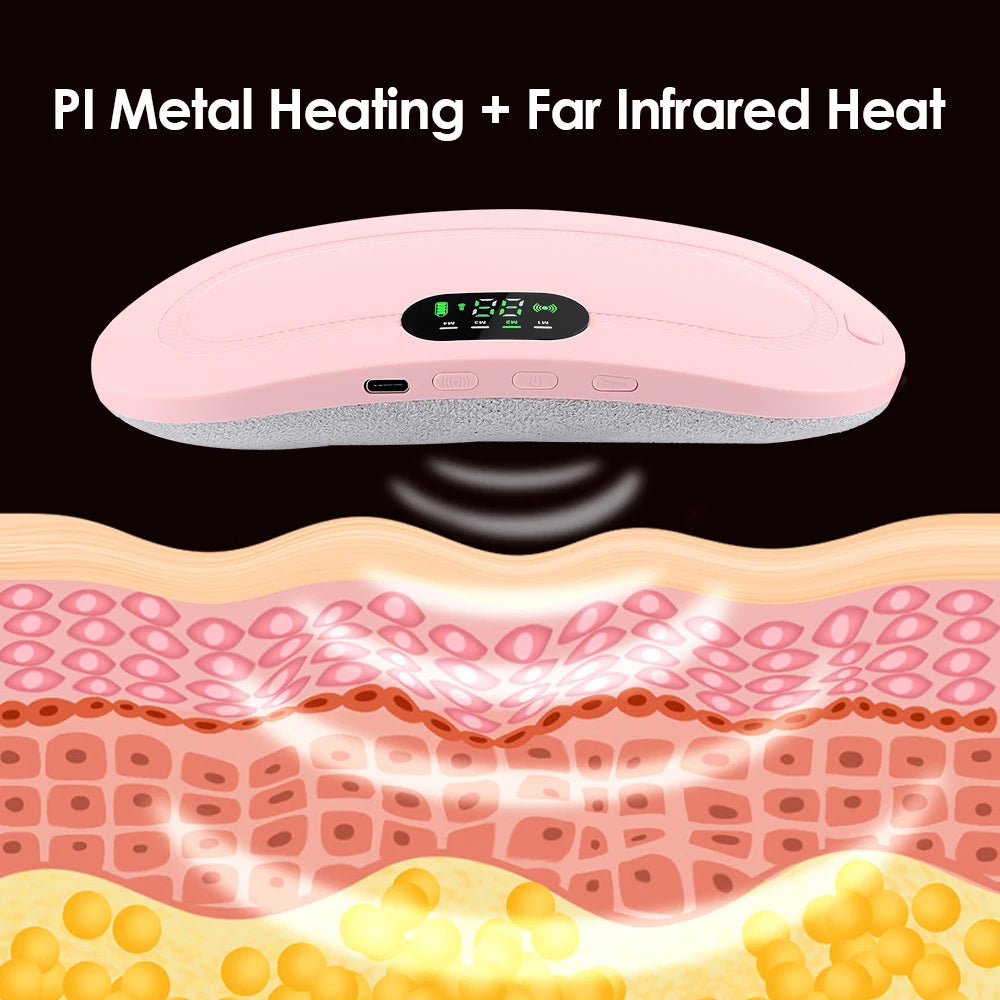 Women Smart Warm Menstrual Heating Pad Vibration Belt