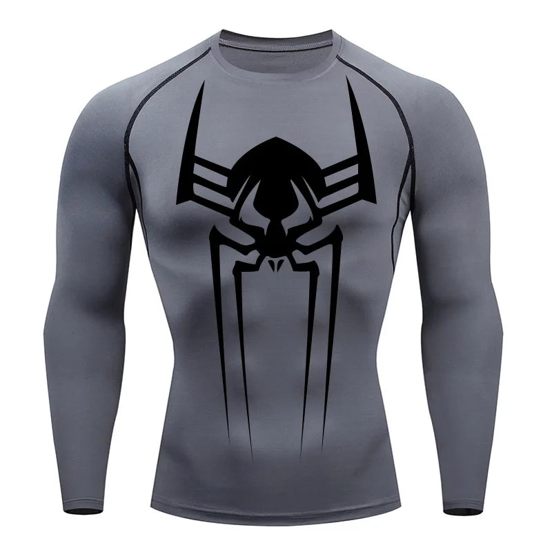 Men's Compression Shirt Long Sleeve Second Skin Workout T-Shirt