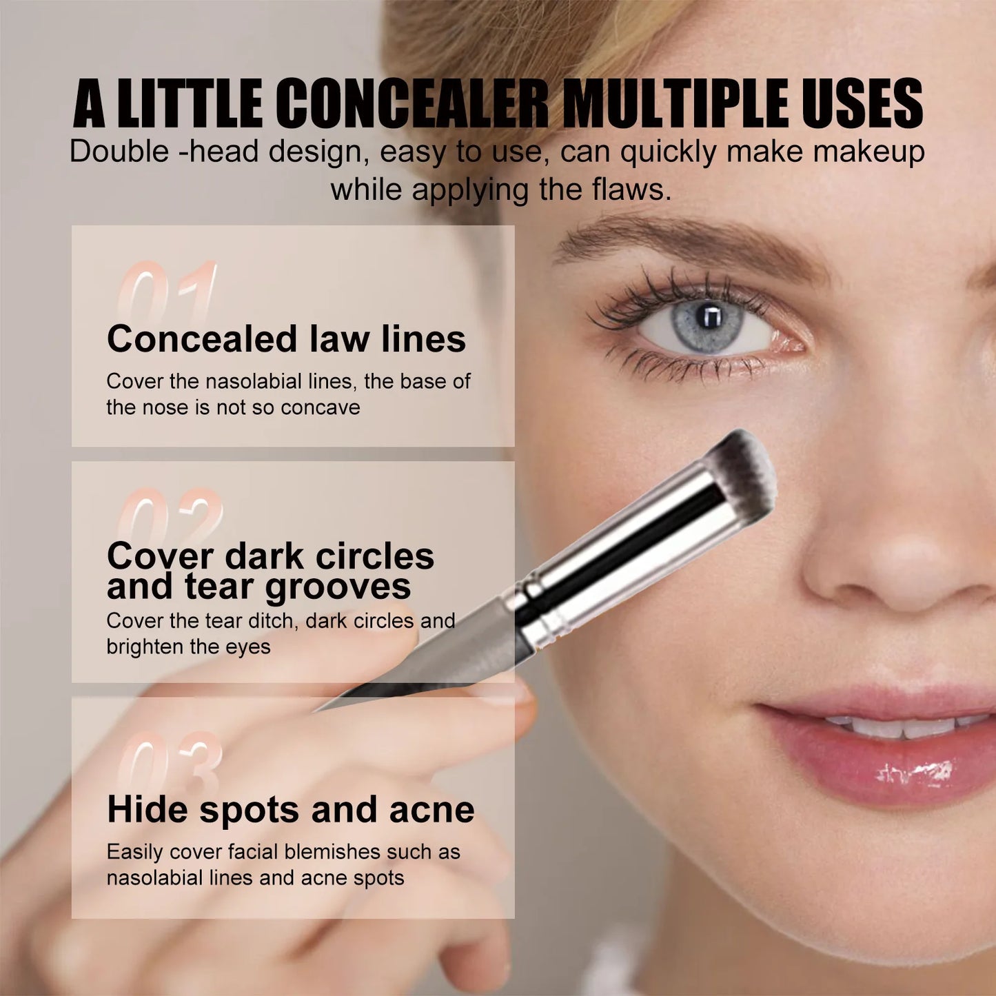 Three Color Partition Beauty And Health Facial Concealer