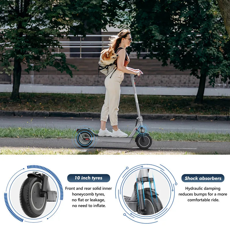 Electric Scooter For Adults With 10inch Solid Tire