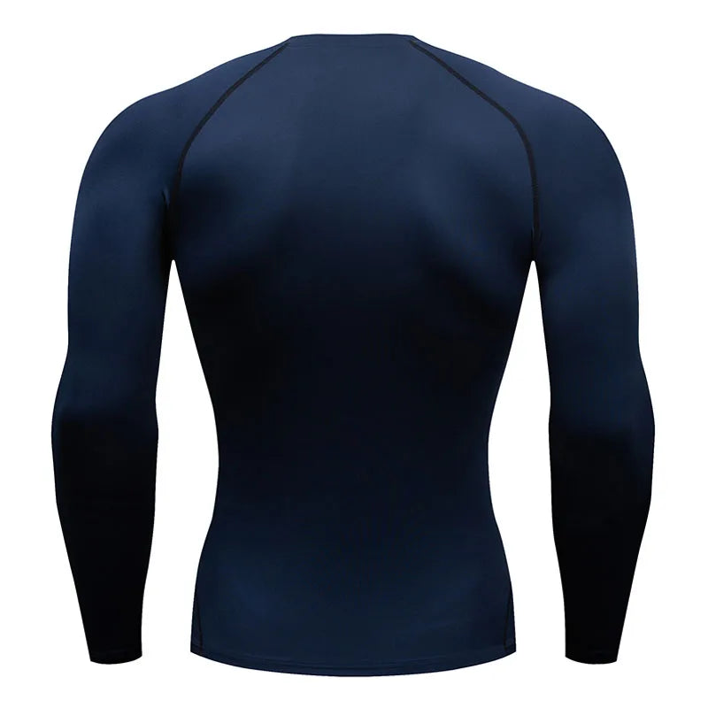 Men's Compression Shirt Long Sleeve Second Skin Workout T-Shirt