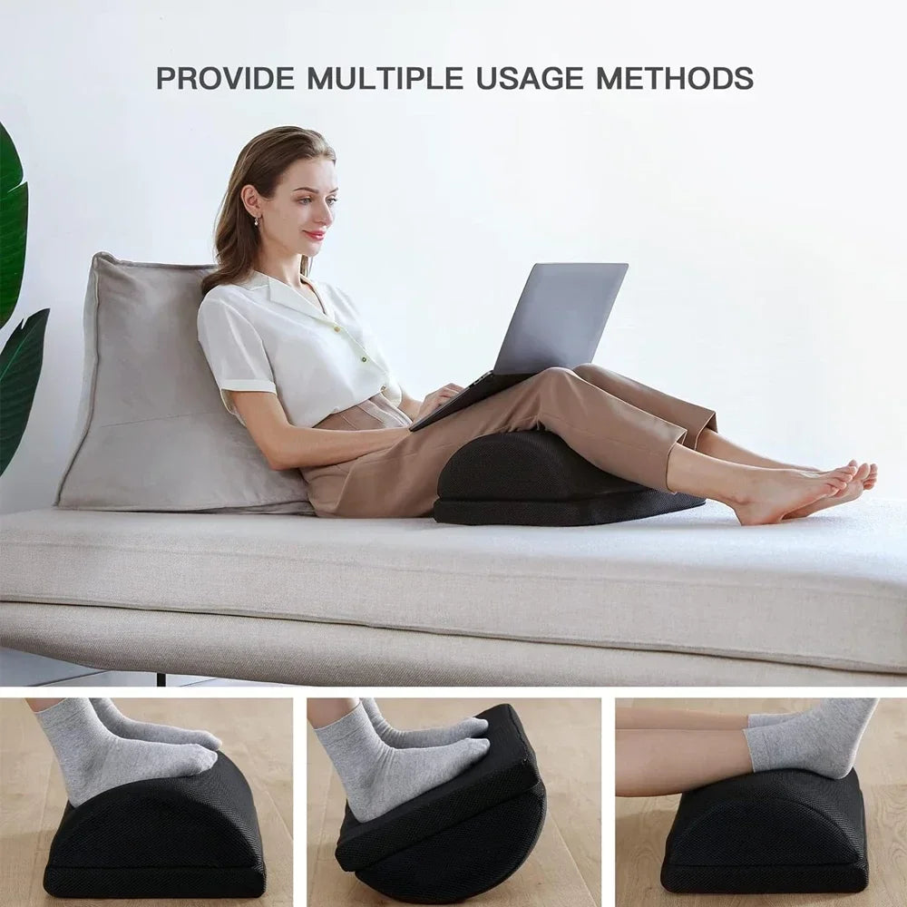 Soft Memory Foam Adjustable Heights Foot Rest for Under Desk