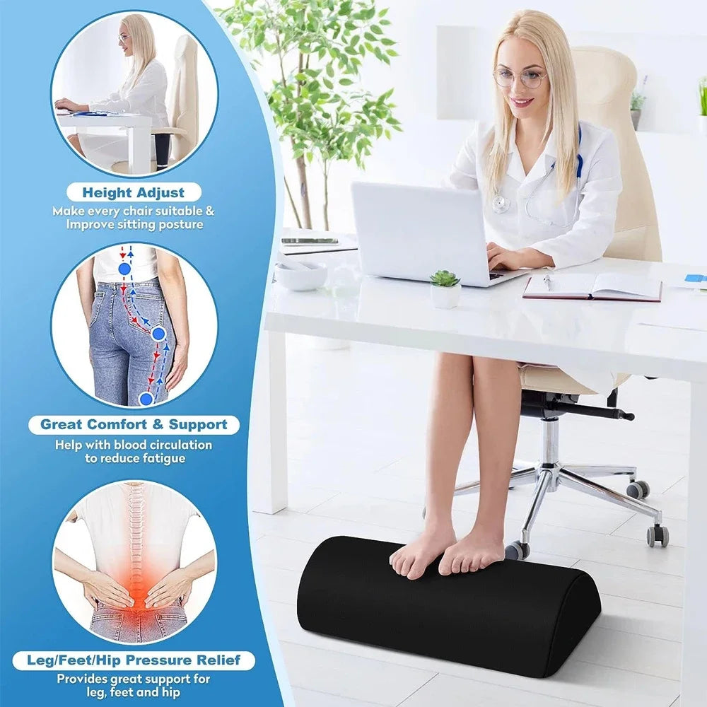 Memory Foam Foot Rest for Under Desk Foot Stool