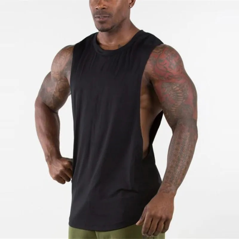 Tank Top Men Sleeveless Shirt Open Sides