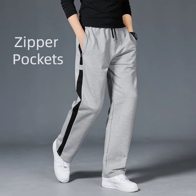 Men Loose Sport Running Stripe Sweatpants