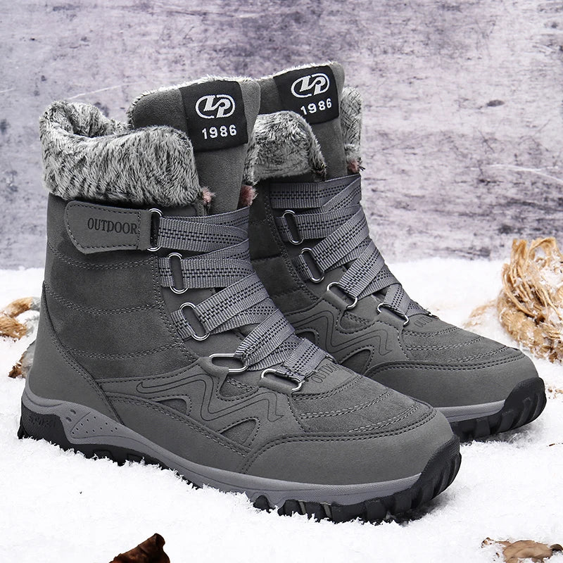 Winter Fur Plush Warm Men Ankle Boots