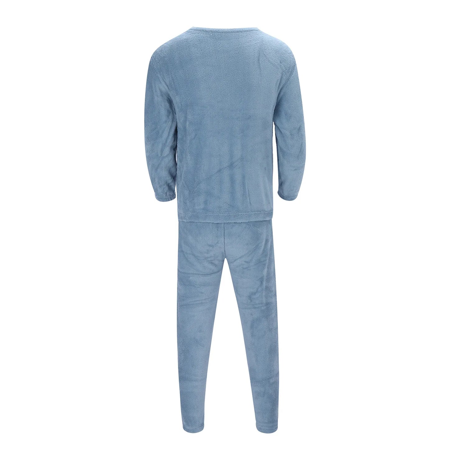 Men's Winter Flannel Pajamas Set Long Sleeve Sleepwear