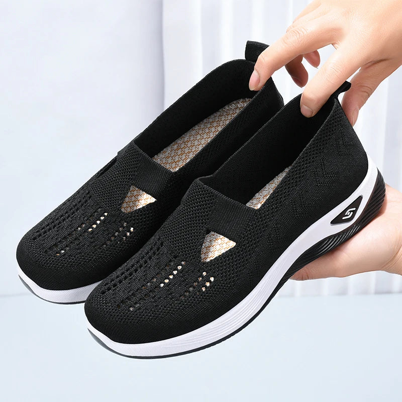 New Comfort Casual Women's Soft Sole Breathable Hollow Out Flat Shoes