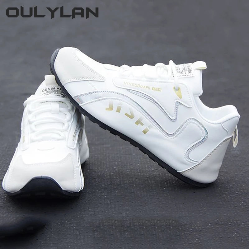 Men's Fashion Trendy High-end Leather Running Shoes