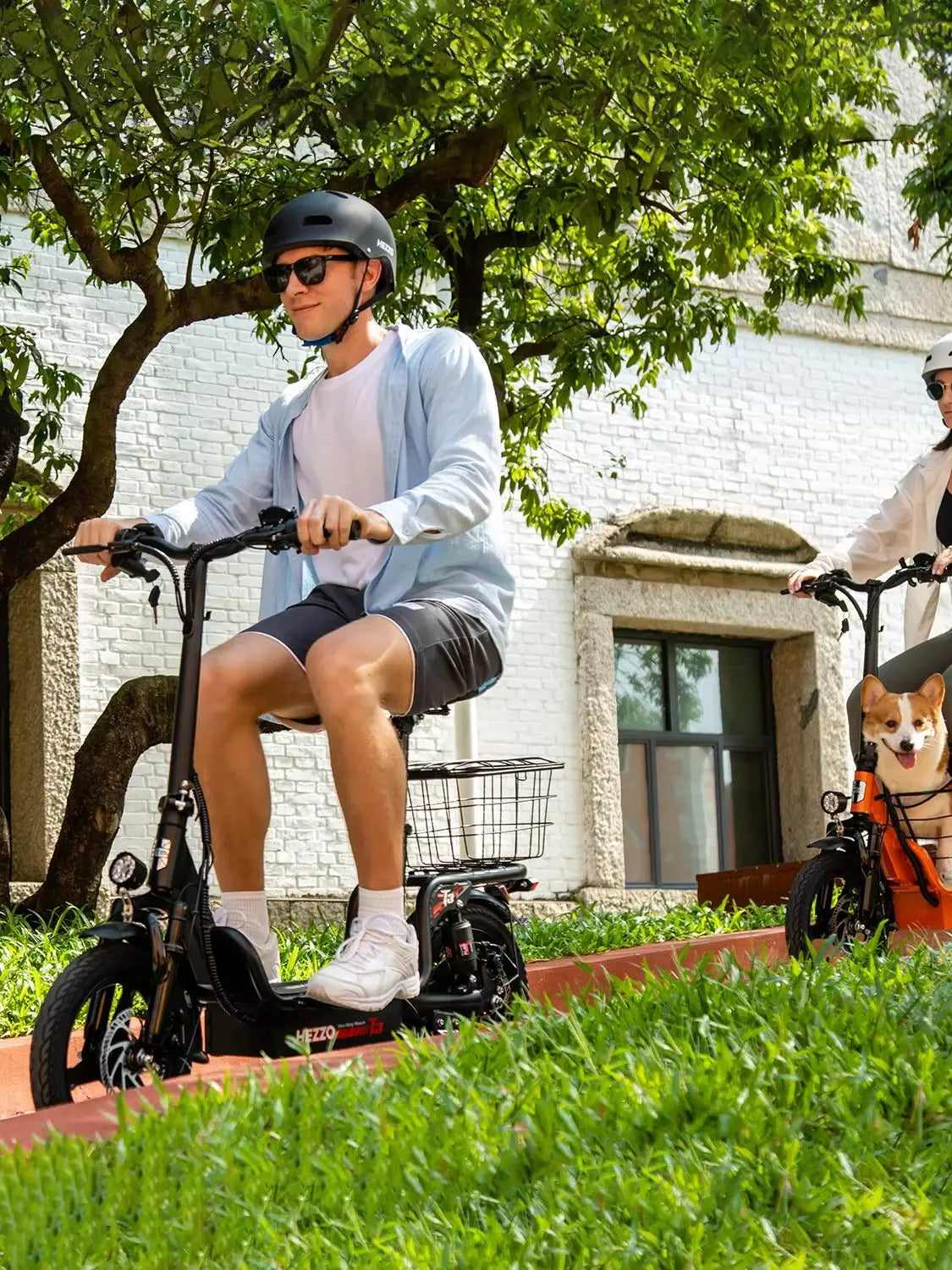 T3 City Powerful Electric Scooter Seat & Basket