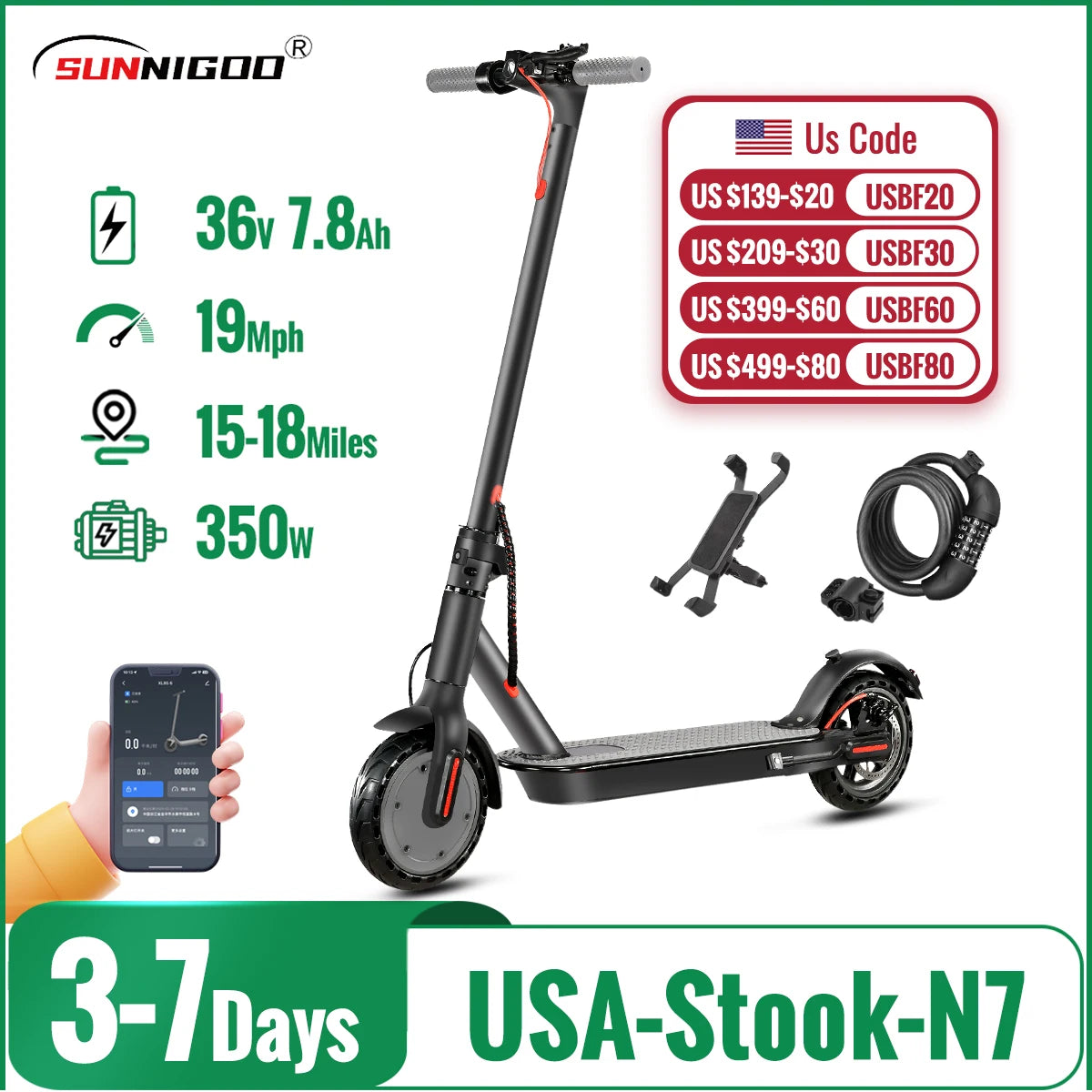 36v 350W Electric Scooter Adult 2 Wheel 8.5"