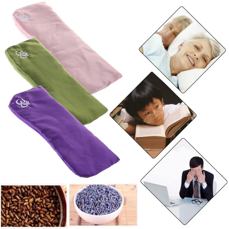 Yoga Eye Pillow Silk Cassia Seed Lavender Relaxation Mask