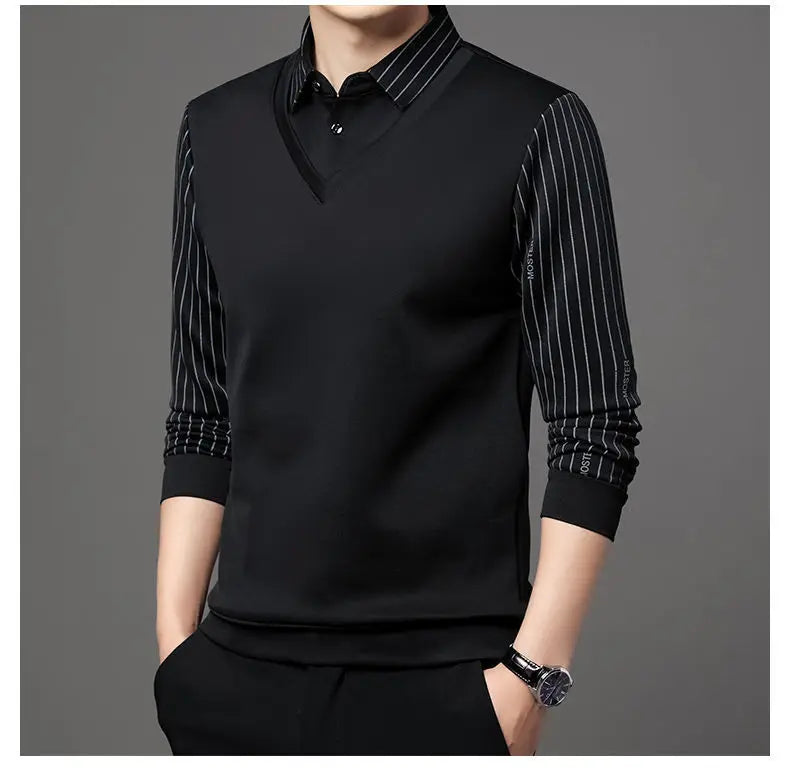 Smart Causal Four Seasons Turn-down Collar Long Sleeved