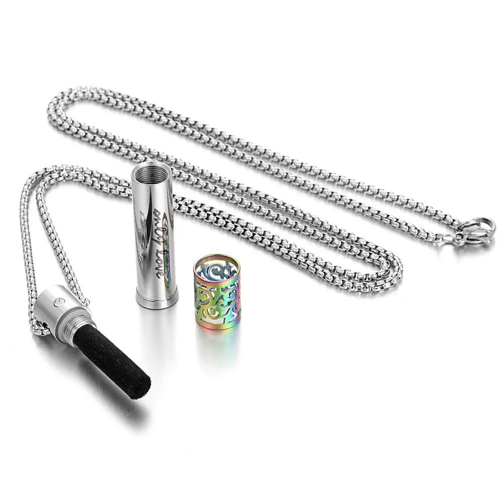 Stainless Steel Aromatherapy Pendant Diffuser Necklaces