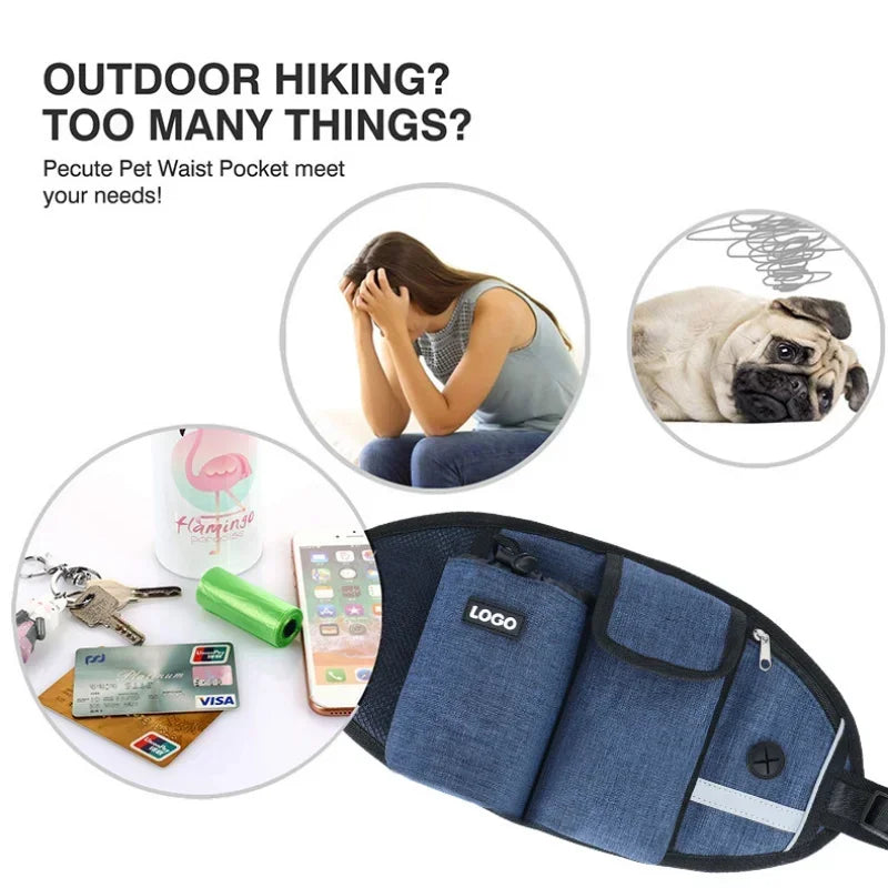 Outdoor Pet Waistpack with Towing Rope