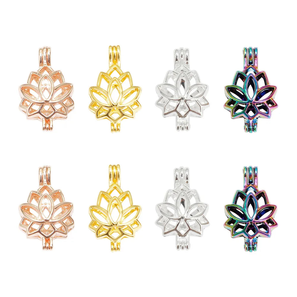 Colourful Pearl Cage Locket Pendants