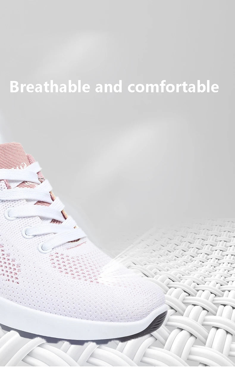 Women's Casual Flat Heel Mesh Running Shoes