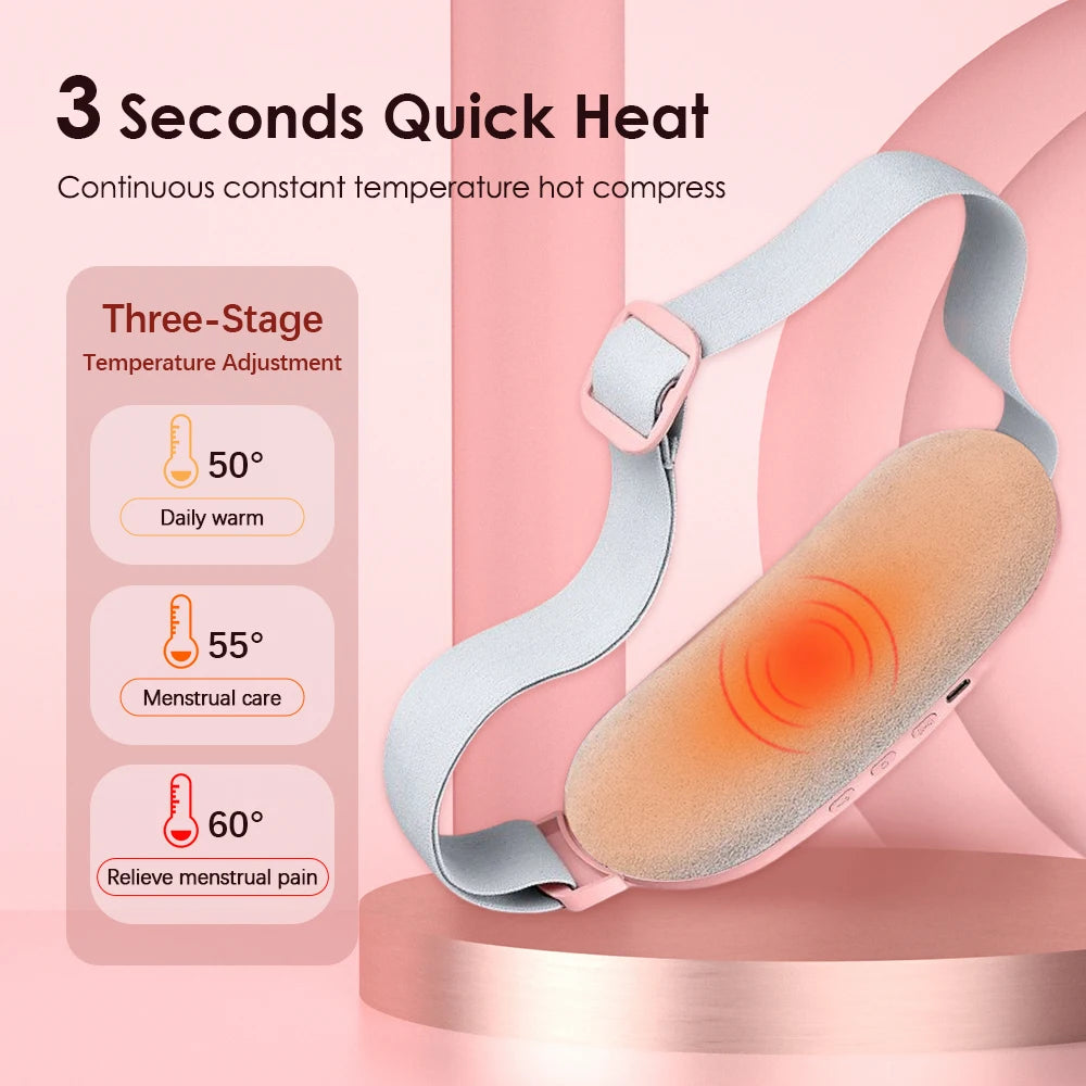 Women Smart Warm Menstrual Heating Pad Vibration Belt