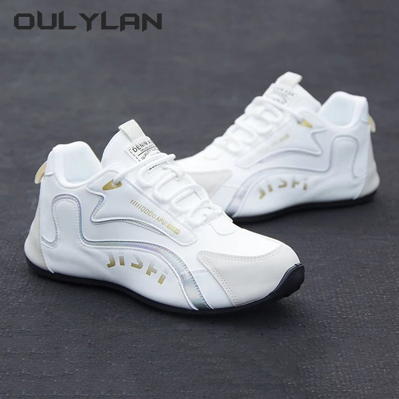 Men's Fashion Trendy High-end Leather Running Shoes