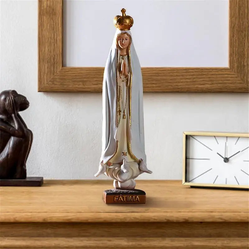 Lady Of Fatima Holy Figurine Hand-Painted Statue