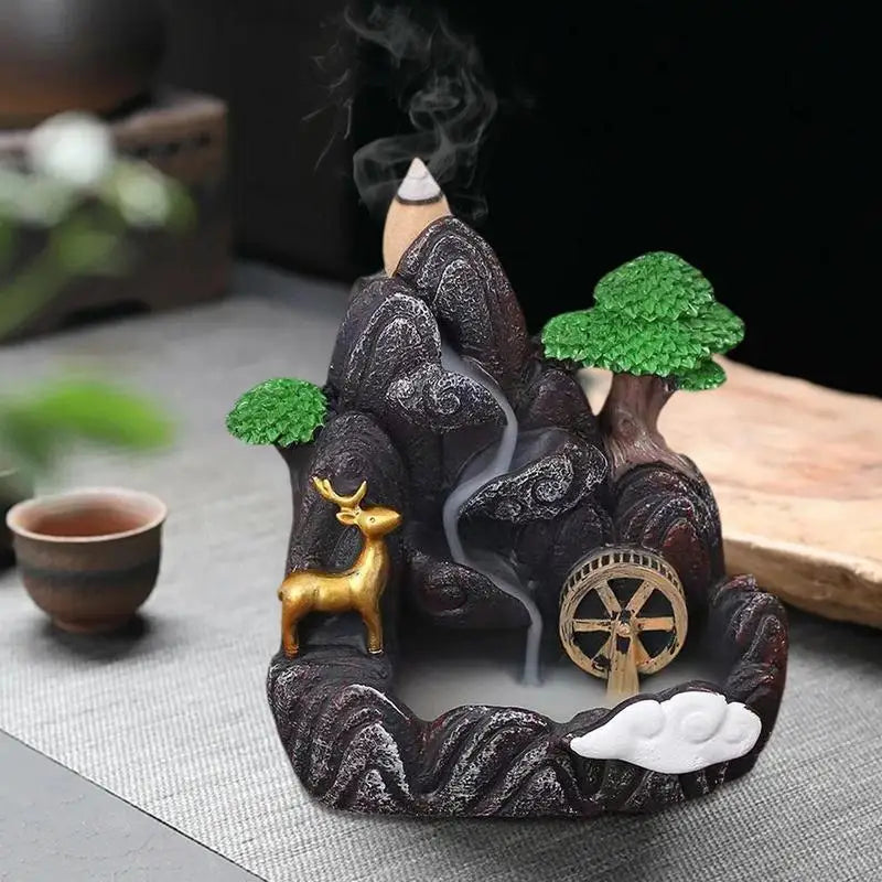 Resin Backflow Waterfall Incense Holder