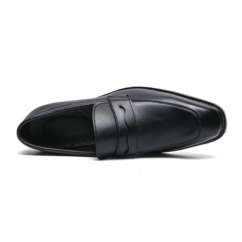 Fashion Penny Slip On Loafers Leather Men Shoes