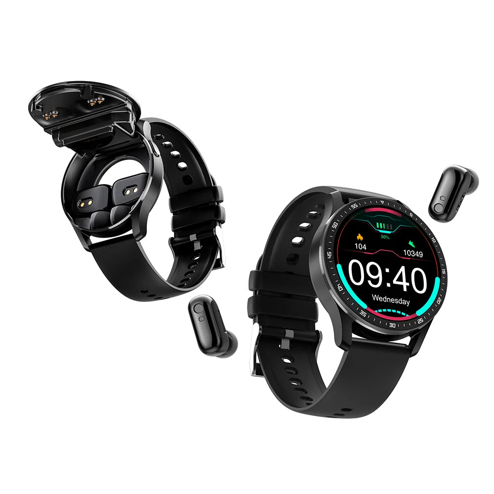 Smart Watch with Two In One Wireless Bluetooth Dual Headset