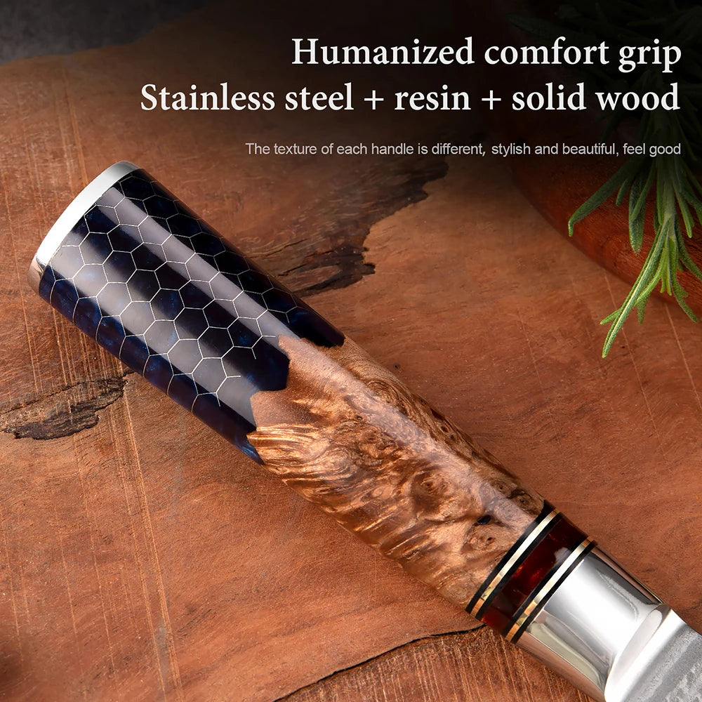 Damascus Steel Chef Kitchen Knives Set