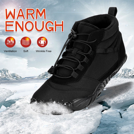 Women Waterproof Non-Slip Winter Warm Running Barefoot Shoes