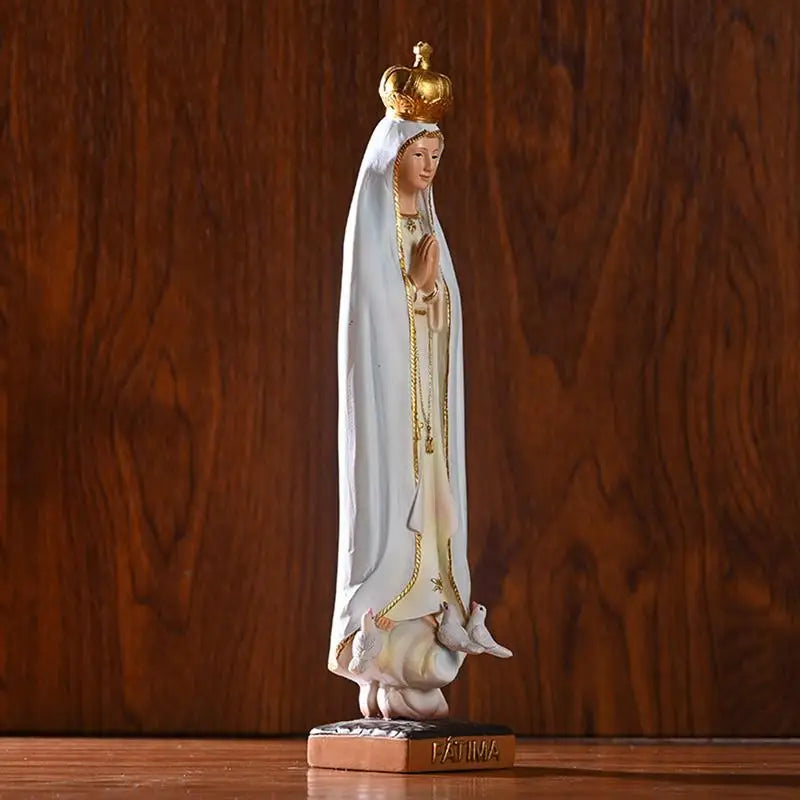 Lady Of Fatima Holy Figurine Hand-Painted Statue