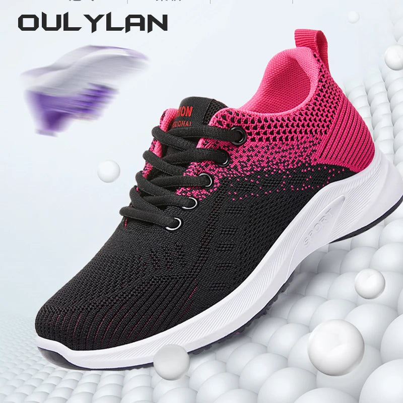 Women Fashion Running Shoes with Breathable Sneaker Lace ups