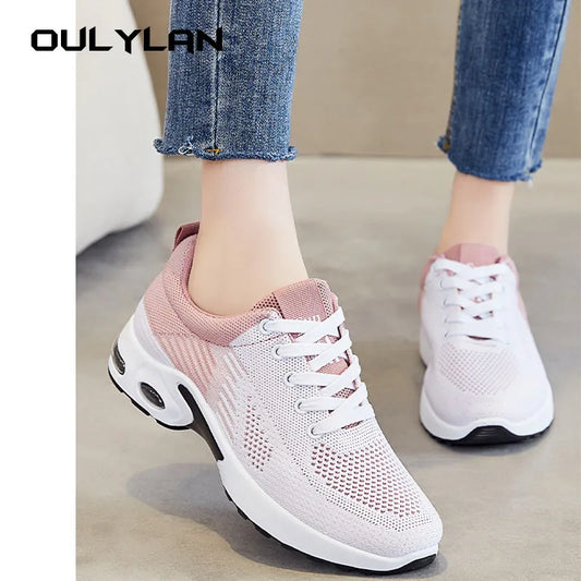 Women's Casual Flat Heel Mesh Running Shoes