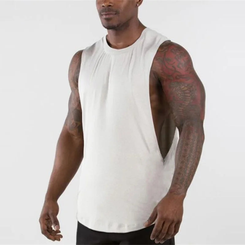 Tank Top Men Sleeveless Shirt Open Sides