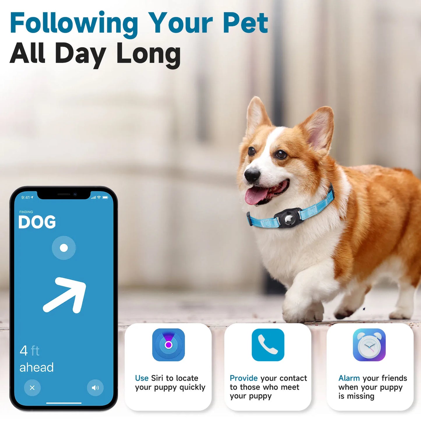 Dog Pet Reflective Duty With GPS