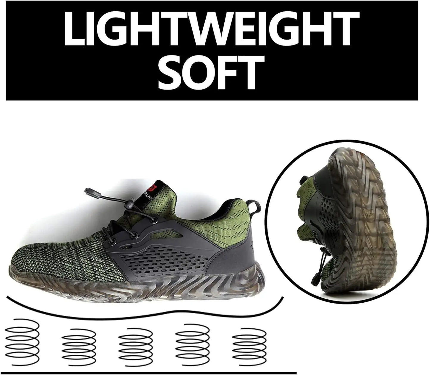 Steel Toe Sneakers for Men/Women Indestructible Work Shoes