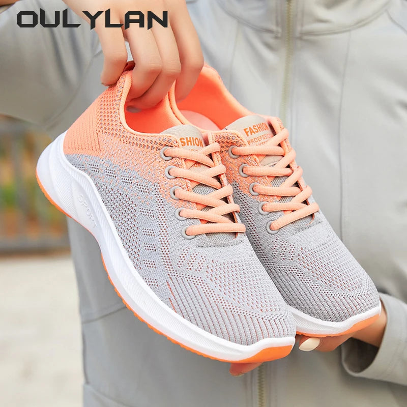 Women Fashion Running Shoes with Breathable Sneaker Lace ups