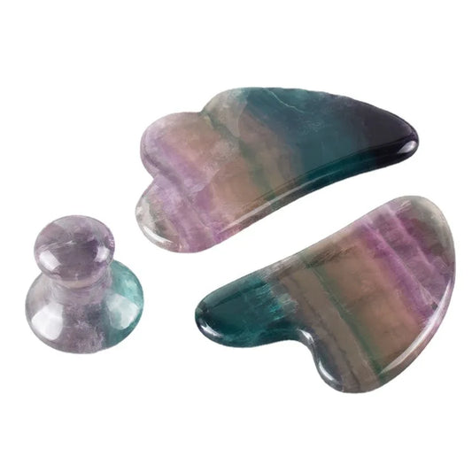 Fluorite Gua Sha Board Mushroom Shaped SPA Massage Beauty and Wellness